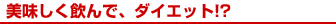 ������������ŁA�_�C�G�b�g!?